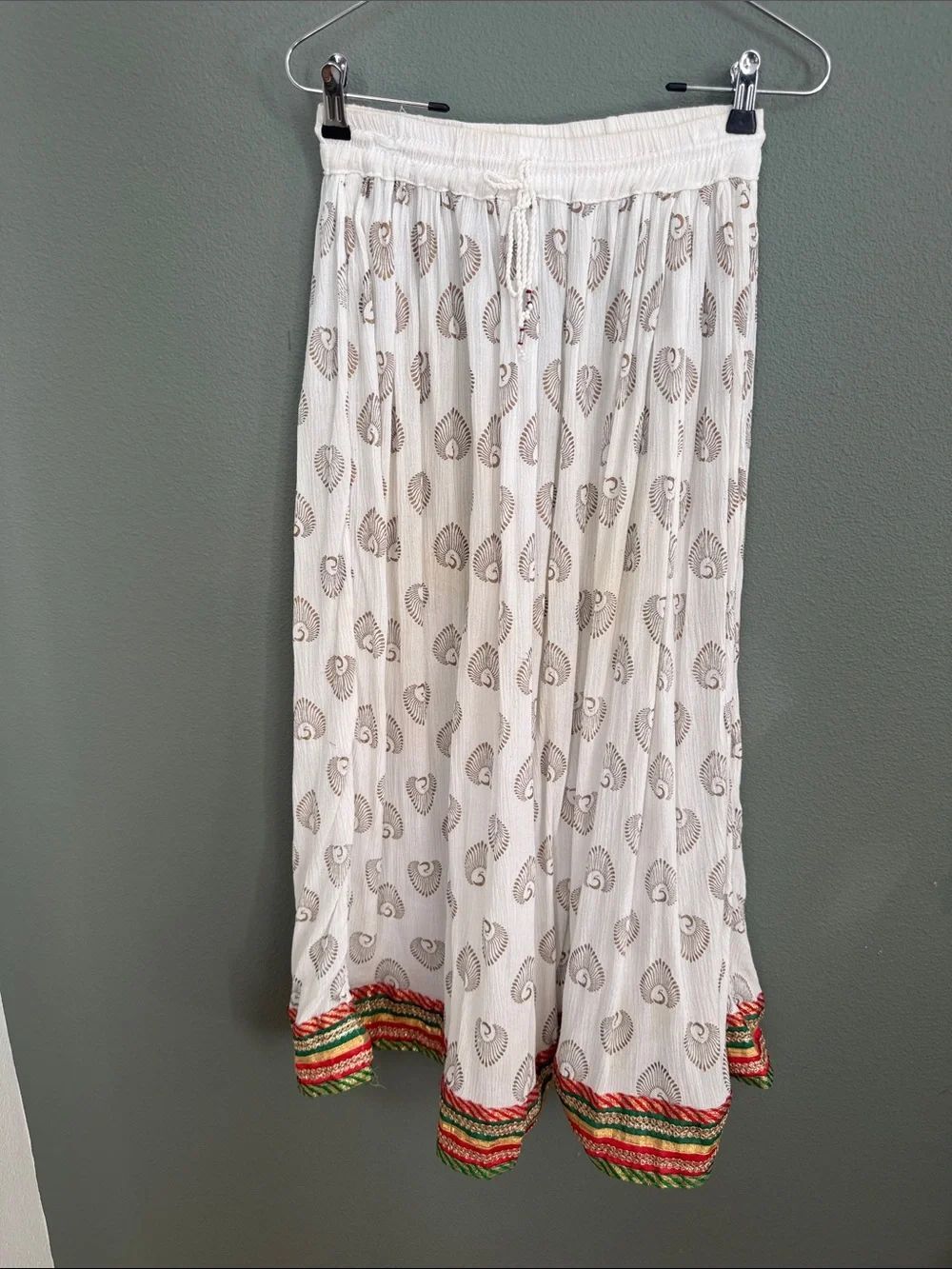 Ethnic Indian Vintage Maxi Skirt Sz M